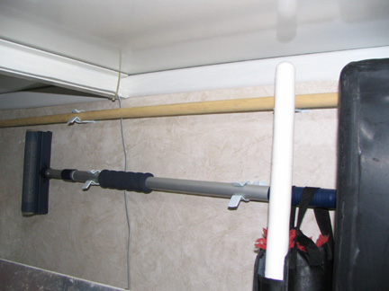 Pole Clips in Basement