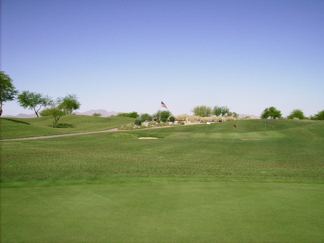 Shot from the putting green