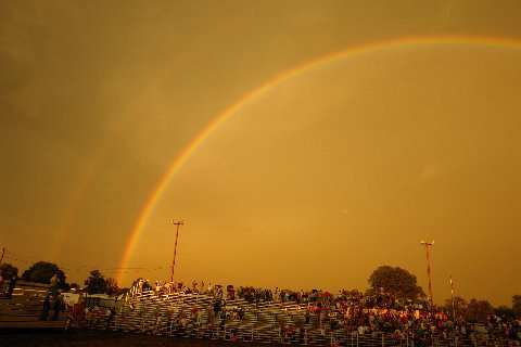 Double rainbow at Madison County Fair