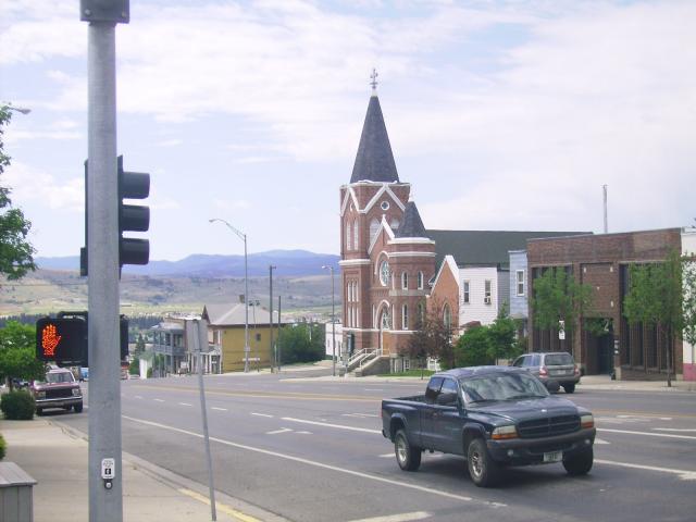 Church in downtown Butte, MT