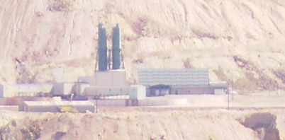 Shot of reclamation of water at Berkeley Pit
