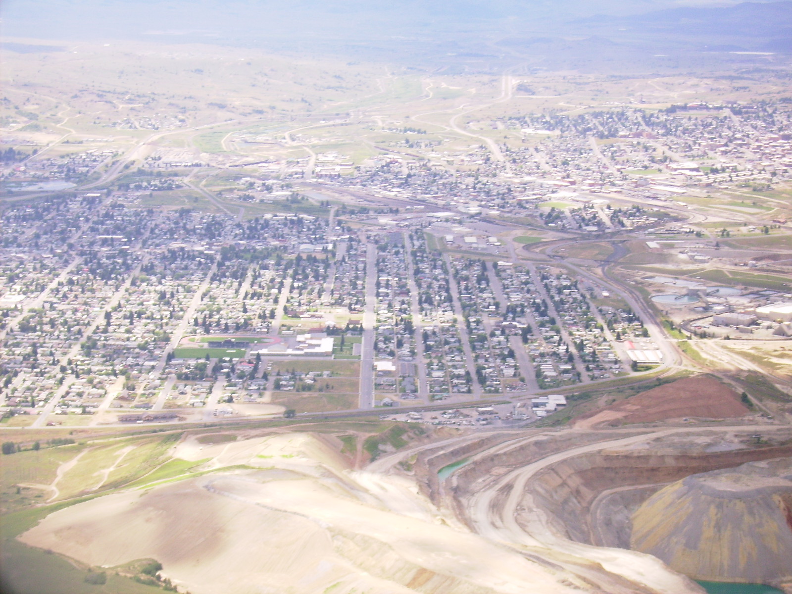 Long shot of Butte, MT