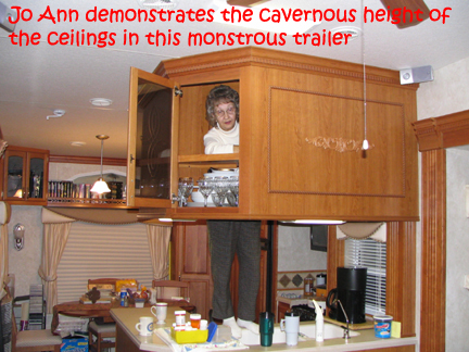 17 Jo Ann demonstrates how tall the interior is copy